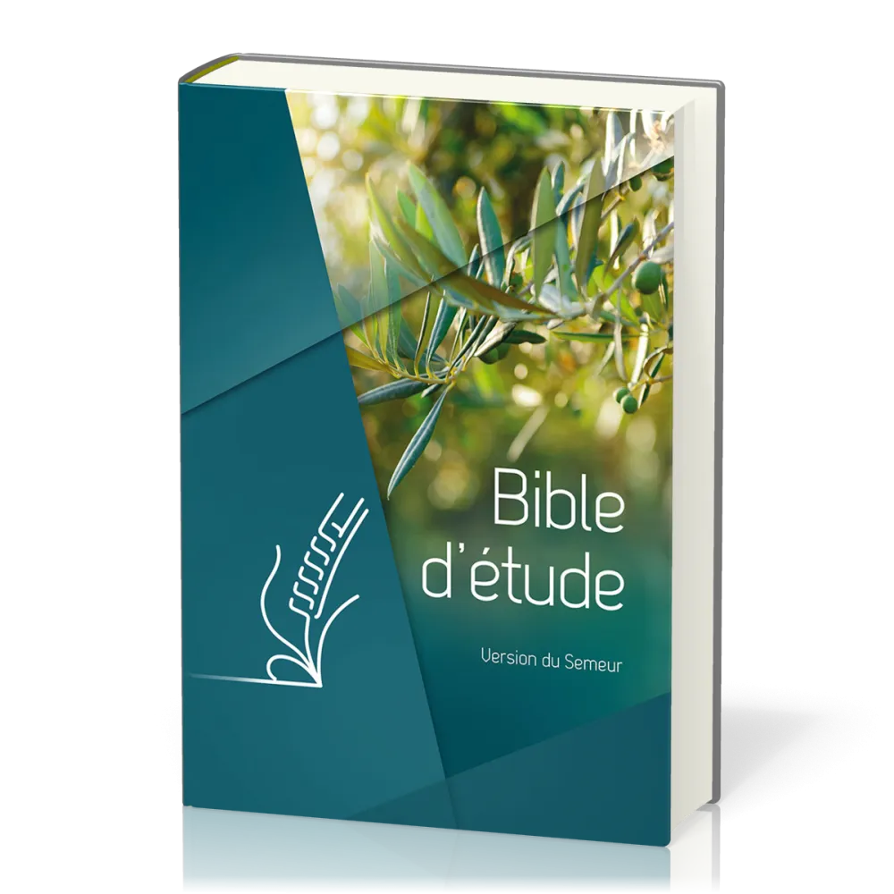 Bible d'étude Semeur 2015 couverture rigide verte, olivier, tranche blanche