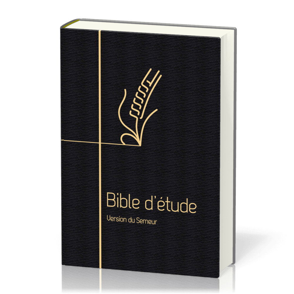 Bible d'étude Semeur 2015 couverture souple noire, tranche dorée