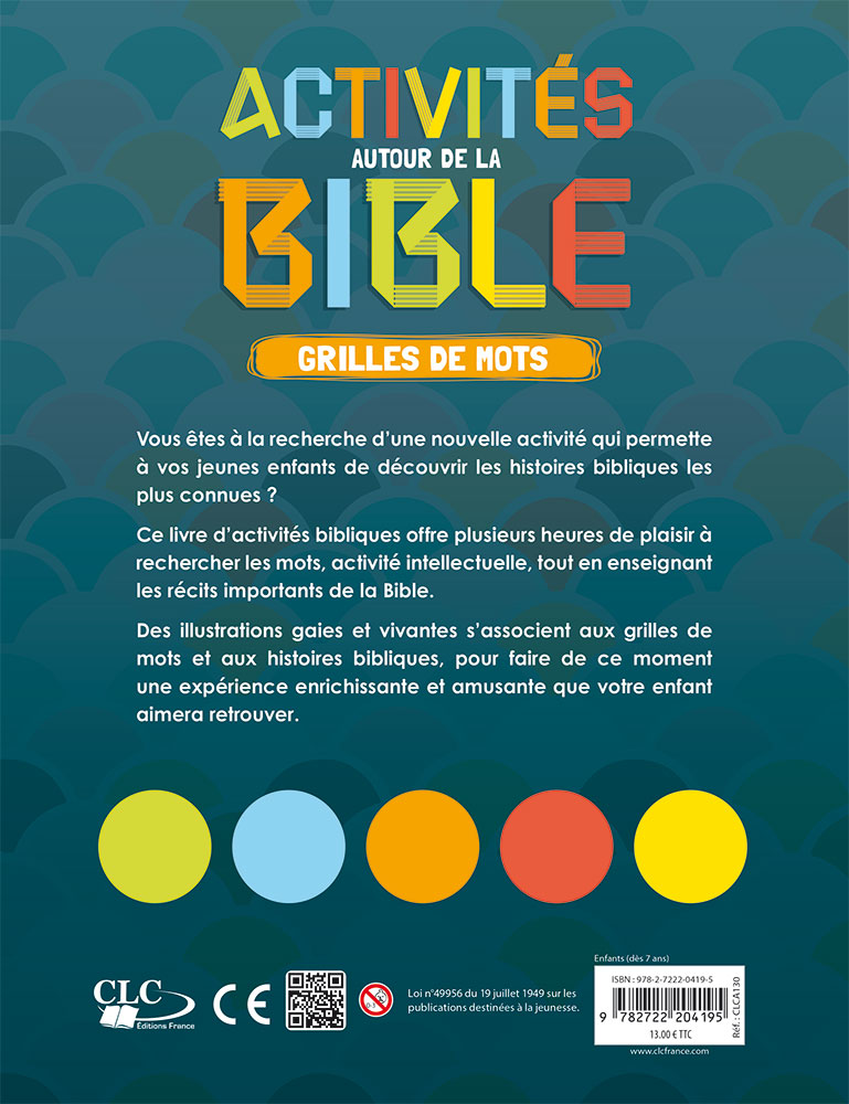 Activités autour de la Bible - Grille de mots